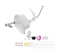 Petit Lavabo Suspendu Mural en Plastique Blanc pour Petites Salles de Bain | Installation sans Perçage, Conception D’angle, Tube Anti-odeur, Usage Appartement, Format Compact, Style Minimaliste