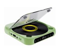 Petit Lecteur CD, Lecteur CD Portable avec Écran LED Et Boutons Simples, Bluetooth 5.0 WAV WMV MP3 Pris en Charge, Batterie Rechargeable 2000mAh, Lecteur de Musique pour Voyage Maison Voiture Green