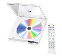 Petit Lecteur DVD Blanc pour la Maison, Lecteur DVD HDMI pour TV, 1080p Full HD, sans région, Lecture à mémoire, Support USB, télécommande, câble HDMI/RCA Inclus
