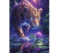Petit léopard dans une forêt magique 300 Pièces Puzzle Adulte En Carton Sans Déformation Animal sauvage et animal de compagnie Cute Très Difficile Haute Difficulté Anti-Stress Décoration Murale Idée C
