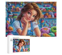 Petit léopard de Neige sur Sentier de forêt avec des Fleurs Puzzle 300 Pièces pour Adolescents 14+ Jeu D’Apprentissage Raisonnement Et Réflexion Cadeau pour Études 300 PCS