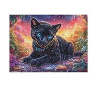 Petit léopard Noir sur Un Sol Scintillant Puzzles 500 Pièces pour Adultes Educa Jeu De Réflexion Difficile Qualité Supérieure Relaxation Décoration Murale Cadeau 500 PCS
