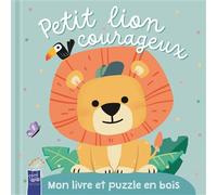 Petit lion courageux - Mon livre et puzzle en bois - Collectif - Tam-Tam - cartonné - Jeux livres objets