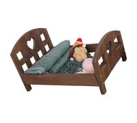 Petit lit en bois pour nouveau-nés - Lit pour bébé centenaire - Aide à la pose en bois massif - Décoration en bois massif