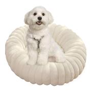 Petit lit pour animal de compagnie en forme de beignet, lit apaisant pour chien en forme de beignet, Lit pour chat Donut Lit pour chien en peluche douce, Canapé rond antidérapant pour chat, lits lavab