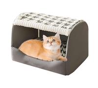 Petit lit pour animal de compagnie - Lit chaud à capuche | Lit d'intérieur pour chaton | Lit antidérapant pour chat, imperméable, sans déformation - Accessoires pour chats d'intérieur
