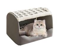 Petit lit pour animal de compagnie - Lit chaud à capuche | Lit d'intérieur pour chaton | Lit antidérapant pour chat, imperméable, sans déformation - Accessoires pour chats d'intérieur