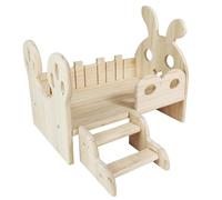 Petit lit pour animal domestique - Plateforme pour cage de hamster - Lit de repos en bois - Pour cochons d'Inde - Plateforme pour petits animaux