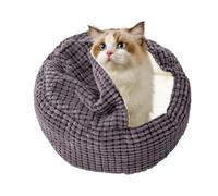 Petit Lit pour Chat Grotte Ronde Et Chaude avec Capuche