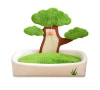Petit lit pour chat | Lit pour chat avec arbre en pot design avec balle en peluche et griffoir - Maison de couchage amovible et lavable pour l'hiver, voiture, chambre à coucher, salon, chambre à