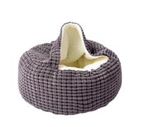 Petit Lit pour Chat Nid Chaud et Rond pour Animaux avec Une Couverture | Nid de Sommeil Chaud pour Intérieur Pour Chien, Lapin, Petits Animaux, Intérieur, Hiver, Noël, Chambre, Salon