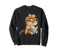 Petit Livre bébé Crocodile Lecture Reptile Graphique Portrait Sweatshirt