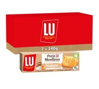 LU - 7 Paquets de 5 Sachets de Petit LU Moelleux - Petit Gâteau Moelleux Nature - Lot Biscuits Individuels - Pratique à Emporter - Idéal pour un Goûter Gourmand pour les Enfants - Lot de 7x140g