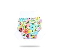 Petit Lulu Pull Up PUL Sur-pantalon taille XXL | Pantalon imperméable à enfiler pour culottes | Couches en tissu | Réutilisable et lavable | Pantalon à enfiler | Fabriqué dans l'UE (fleurs)
