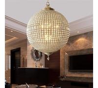 Petit Lustre Globe en Cristal et Laiton, Style Antique, sphère en cuivre, Suspension à 1 lumière, Bronze, pour Cuisine et Salle à Manger, Lustre LED Moderne, Suspension