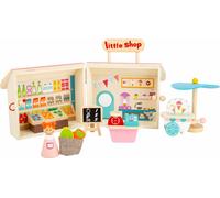 Petit Magasin De Pied En Bois Dans Une Mallette