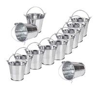 Petit Métal seaux Lot de 12 Mini Seaux avec Poignées pour Petite Plantes de Jardinage Home Party Decoration 7,5 x 8 x 5,5cm