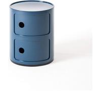 Petit meuble de rangement - Kartell - Componibili - Conteneur 2 éléments - Bleu - Design contemporain