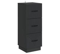 vidaXL Armoire à tiroirs Noir 33 x 34,5 x 87 cm Bois d'ingénierie, Meuble de Salon, Armoire Vintage rectangulaire avec tiroir spacieux, Organiseur Moderne Vertical pour chez toi