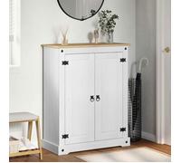 Petit meuble de rangement Vidaxl Cabinet à chaussures Blanc 86 x 38,5 x 108 cm Pin massif