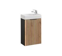 Petit Meuble Vasque à Encastrer - 40 Cm - Sylve Black Wotan