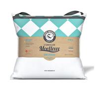 Petit Meunier Oreiller Moelleux 60x60cm Carré Ergonomique - Maintien Cervical - Gabarit Moyen - Dormir sur Le Dos ou sur Le Ventre - Fabriqué en France Le Moelleux synthétique Microfibre