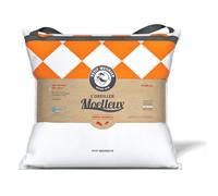 Petit Meunier - Oreiller Moelleux carré 60x60cm- Maintien Cervical-Dormir sur Le Dos -Ergonomique - Anti Transpirant - Fabriqué en France - Le Moelleux Naturel - 10% Duvet 90% Plumettes