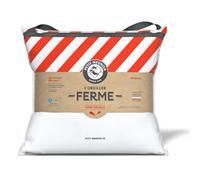 Petit Meunier Oreiller Naturel Ferme 60x60 cm - Plumette et 10% Duvet pour Un Confort Ferme, résilient et Respirant - Anti-acariens hypoallergénique - Confection Artisanale en Bourgogne