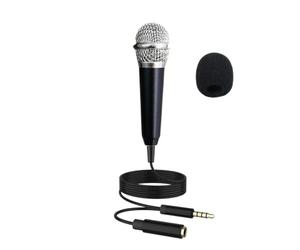 Petit microphone pour karaoké portable Plug and Play Mini pour fête à la | Microphone portable compact pour fêtes chantantes discours enfants adultes