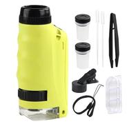 Petit microscope de poche - Mini télescope pour , appareil d'apprentissage à grossissement élevé | Fonction d'éclairage LED compact et léger, kit éducatif amusant pour les voyages dans la