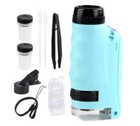 Petit Microscope pour Les | 250x grossisseurs de Microscope à Main pour | avec Un microscopeà Main extérieur LED Light Strong et sûr, il Assure Un Environnement sûr à Explorer pourle