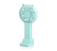 Petit Mini Ventilateur, Ventilateur Portable, Ventilateur de Bureau Rechargeable par USB, 3 Vitesses, Ventilateur de Refroidissement pour la Maison/Le Bureau/l'école/l'extérieur à Fort Flux