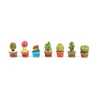 Petit Miniature Plantes Succulentes Pot Décoration De Maison De Poupée Mini Plante Ensemble De 7 Panier Tressé en Fil d'argile Écologique DIY Décor De Jardin Féérique