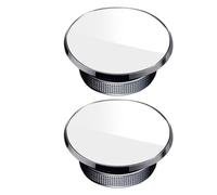 Petit miroir convexe de 2,17 pouces 2 pièces grand angle de vue latérale miroirs en verre haute résolution extérieure inverse miroir auxiliaire à 360 degrés réglables et à haute tasse