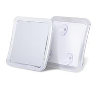 Petit miroir de douche de voyage, miroir de rasage de douche antibu e avec triple ventouse, antibu e, incassable, coller