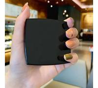 Petit Miroir De Maquillage Portable Créatif Double Face Noir Brillant,Miroir Rabattable Simple,Miroir De Poche En Verre Hd,Outils De Beauté.01.