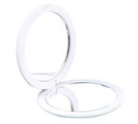 Petit Miroir De Poche Compact Pliable Sur 2 Côtés,Cosmétique Personnalisé,Effet Lumineux,Mini Miroir De Voyage Ovale Pour Femmes.White
