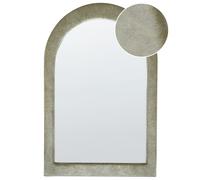 Petit Miroir Mural Moderne en Velours Vert 60 x 160 cm Forme en Arc Cadre en MDF
