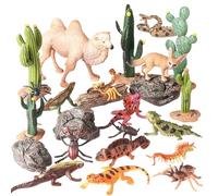 Petit Modèle Animaux du Désert, 24 Pièces Statues De , Jouets Réalistes Figurines Animales Paysage Miniature | Pour Le Comptoir À Domicile Salon Étagère Jardin Dessus De Table Kalites