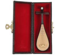 Petit Modèle de Luth Khaki en Bois et Plastique Miniature Pipa