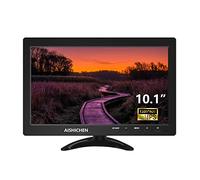 Petit moniteur de 10,1 pouces, haut-parleurs intégrés pour moniteur Raspberry Pi, mini moniteur 1280 x 800, moniteur HDMI 60 Hz, 3 ms, écran IPS avec télécommande, entrée HDMI VGA AV BNC (10,1" - 1280