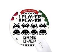 petit monstre pixels match tapis de souris en caoutchouc de sapin de noël
