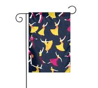 Petit motif imprimé de décoration de Noël avec inscription « Ballroom Dance » - 30,5 x 45,7 cm - Double face - Pour l'extérieur du sapin de Noël