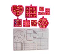 Petit moule en silicone flexible en forme de plateau pour la fabrication de bijoux en résine et les présentoirs miniatures décoratifs pour les débutants