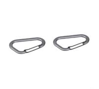 Petit mousqueton en métal en forme de D avec corps en alliage d'aluminium et fermeture en acier inoxydable, idéal pour organiser et transporter des outils (gris)