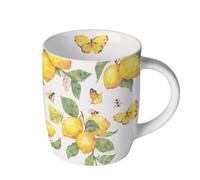 Petit mug citrons et papillons jaunes