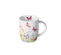 Petit mug papillons colorés et fleurs printanières