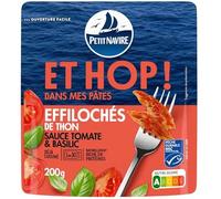 PETIT NAVIRE Effilochés de thon à la sauce tomate et basilic micro-ondes 130 g