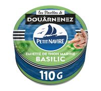 Petit Navire de Thon le Mariné Basilic la Boîte 110g Emietté