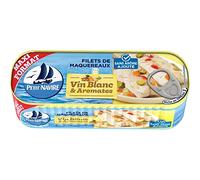 PETIT NAVIRE - Filets De Maquereaux Vin Blanc & Aromates Sans Arômes Ajoutés 235G - Lot De 4 - Offre Special